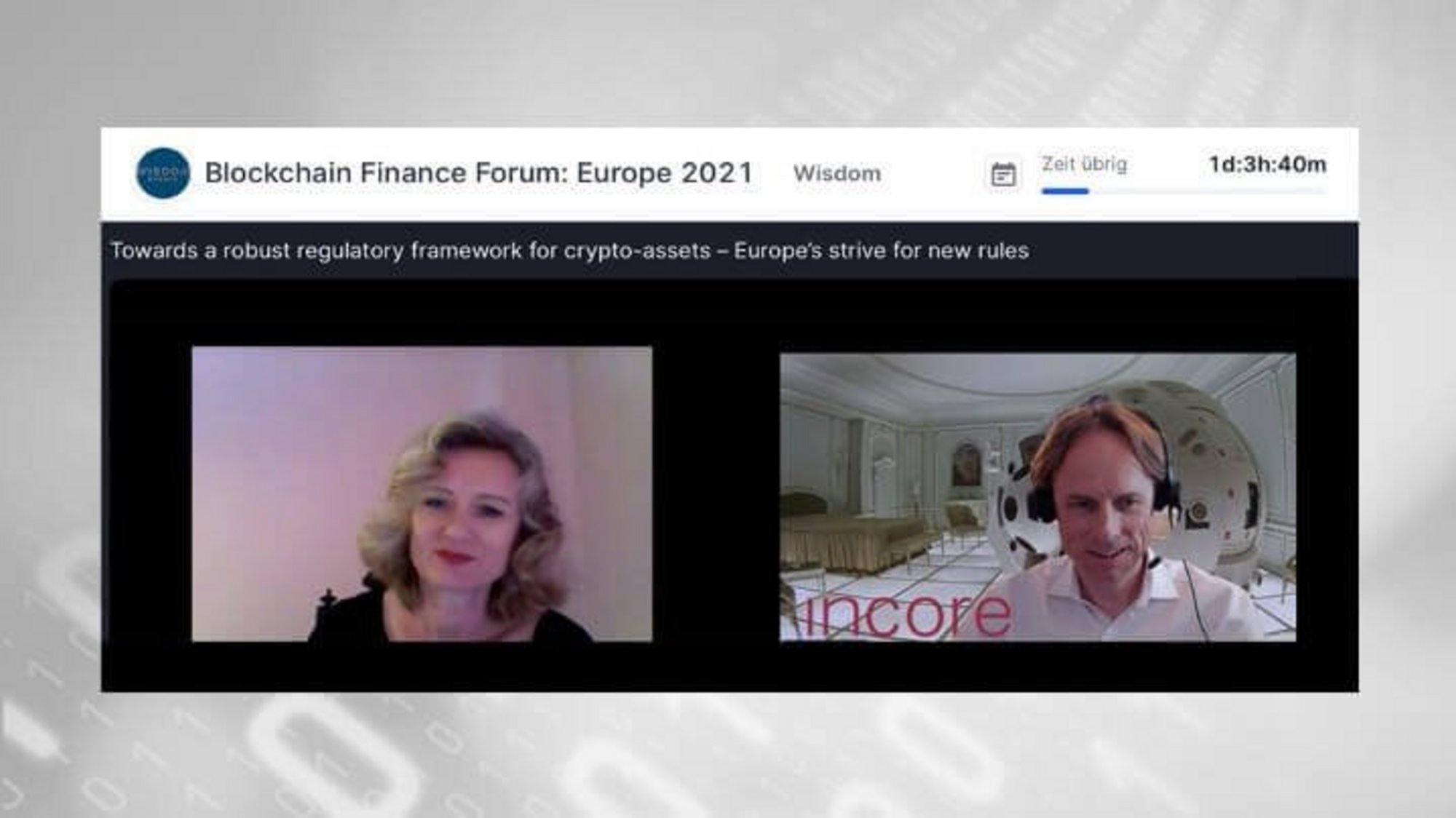 InCore Bank am Blockchain Finance Forum: Europe 2021